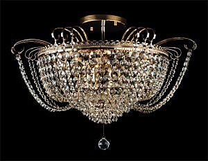 Потолочная люстра 3109 3109/12 золото/прозрачный хрусталь Strotskis