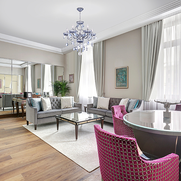 Подвесная люстра Darfina 3015/5 хром/лазурный хрусталь Strotskis