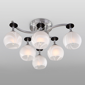 Потолочная люстра Polo 9643/6 алюминий/белый