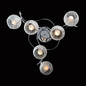 Потолочная люстра 9633 9633/6 хром/белый