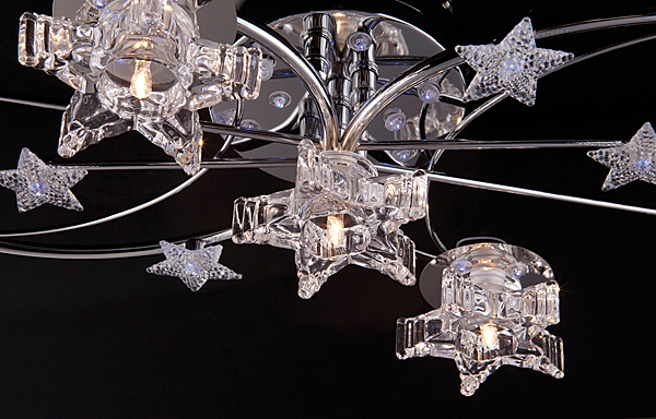 Потолочная люстра 4875 4875/5 хром/синий+красный+фиолетовый