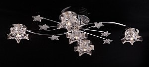 Потолочная люстра 4875 4875/5 хром/синий+красный+фиолетовый