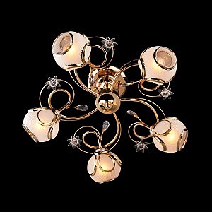 Потолочная люстра 9640 9640/5 золото/белый