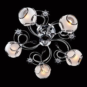 Потолочная люстра 9640 9640/5 хром/белый