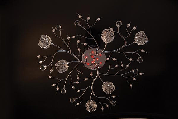 Потолочная люстра 85030 85030/6 хром/синий+красный+фиолетовый