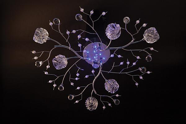 Потолочная люстра 85030 85030/6 хром/синий+красный+фиолетовый