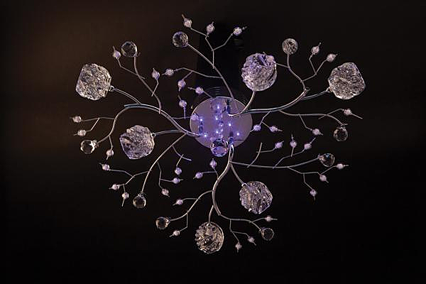 Потолочная люстра 85030 85030/6 хром/синий+красный+фиолетовый