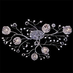 Потолочная люстра 85030 85030/6 хром/синий+красный+фиолетовый