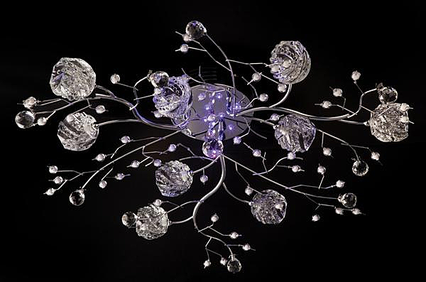 Потолочная люстра 85030 85030/9 хром/синий+красный+фиолетовый