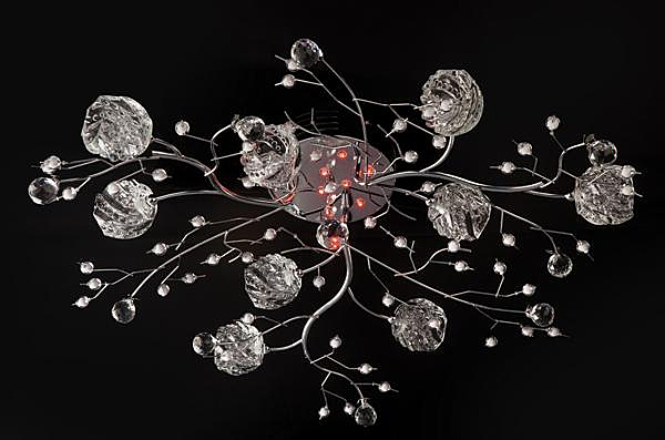 Потолочная люстра 85030 85030/9 хром/синий+красный+фиолетовый