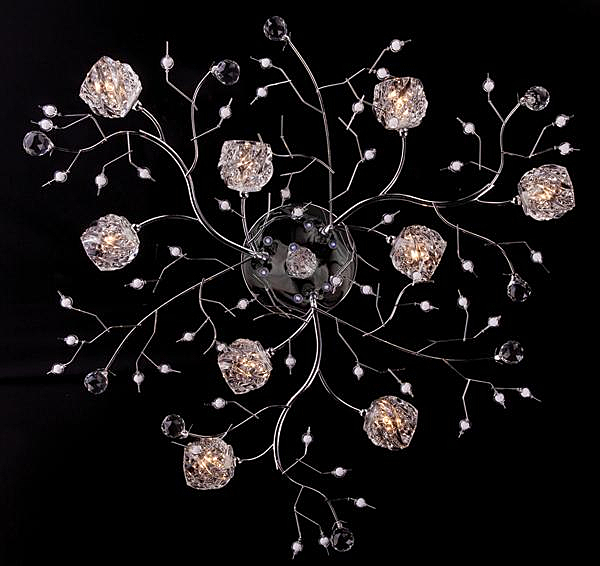 Потолочная люстра 85030 85030/9 хром/синий+красный+фиолетовый