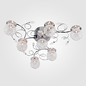 Потолочная люстра 4830 4830/7 хром/синий+красный+фиолетовый