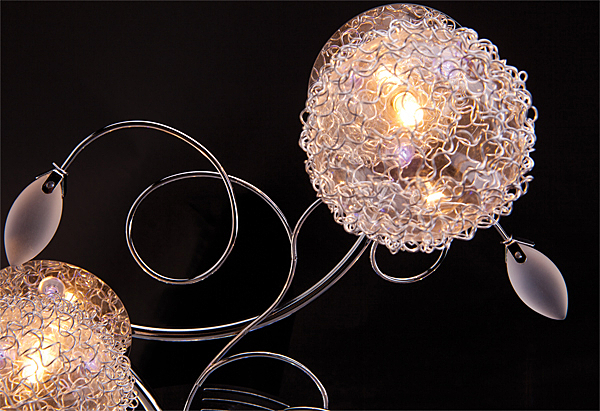 Потолочная люстра 4830 4830/11 хром/синий+красный+фиолетовый