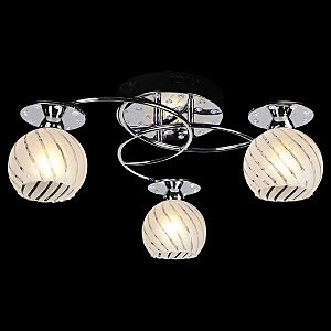 Потолочная люстра 9104 9104/3 хром/синий+красный+фиолетовый