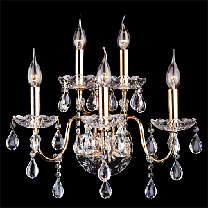 Настенное бра Treasure 3600/5 золото/прозрачный хрусталь Strotskis