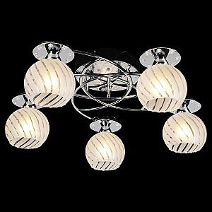 Потолочная люстра 9104 9104/5 хром/синий+красный+фиолетовый