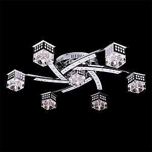 Потолочная люстра 4939 4939/7 хром/синий+красный+фиолетовый