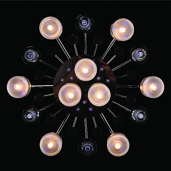 Потолочная люстра 5495 5495/9 хром/синий+красный+фиолетовый