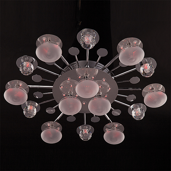 Потолочная люстра 5495 5495/9 хром/синий+красный+фиолетовый