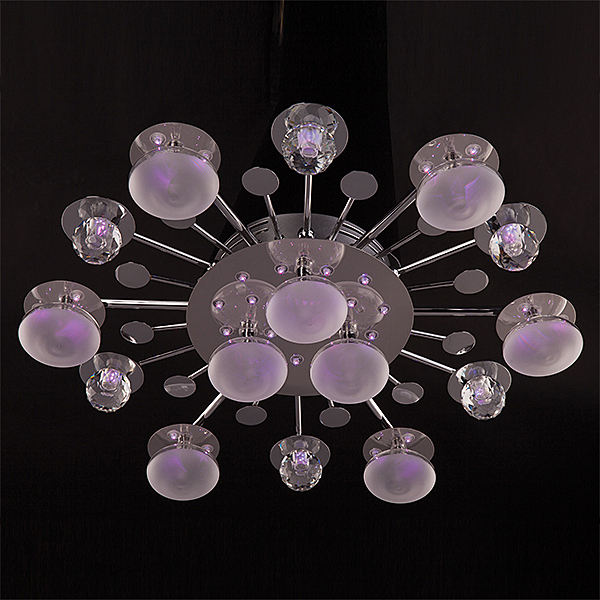 Потолочная люстра 5495 5495/9 хром/синий+красный+фиолетовый