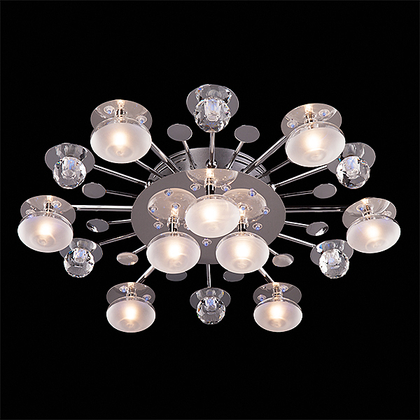 Потолочная люстра 5495 5495/9 хром/синий+красный+фиолетовый