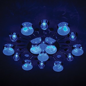 Потолочная люстра 5495 5495/9 хром/синий+красный+фиолетовый