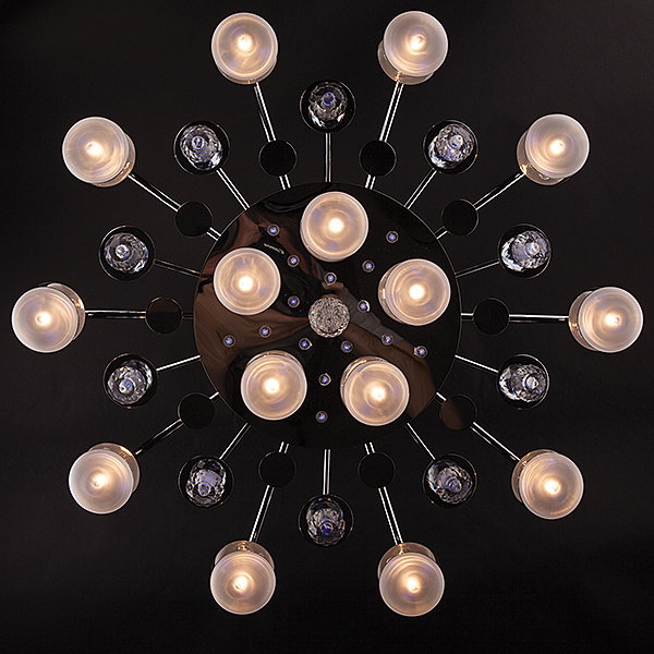 Потолочная люстра 5495 5495/15 хром/синий+красный+фиолетовый