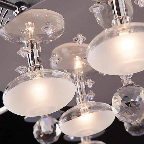 Потолочная люстра 5495 5495/15 хром/синий+красный+фиолетовый