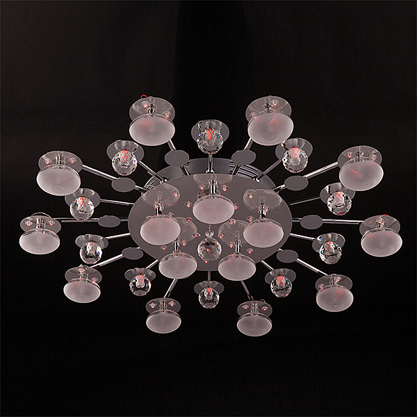 Потолочная люстра 5495 5495/15 хром/синий+красный+фиолетовый