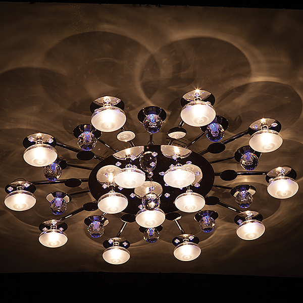 Потолочная люстра 5495 5495/15 хром/синий+красный+фиолетовый