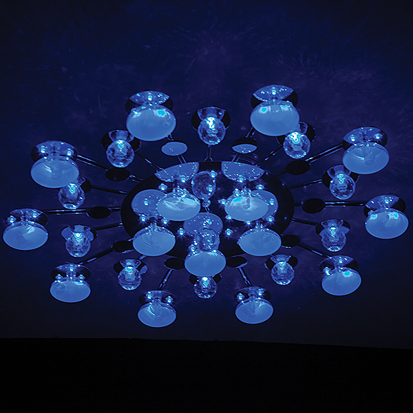 Потолочная люстра 5495 5495/15 хром/синий+красный+фиолетовый