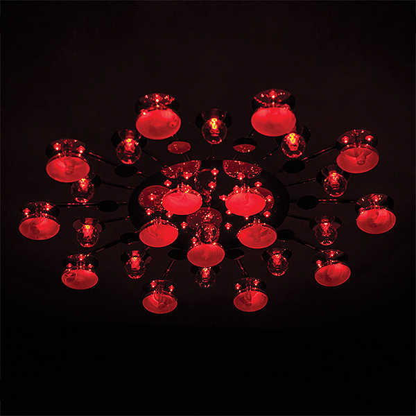 Потолочная люстра 5495 5495/15 хром/синий+красный+фиолетовый