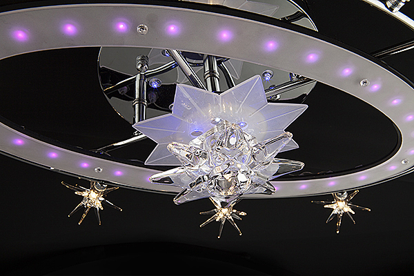 Потолочная люстра 4970 4970/11 хром/синий+красный+фиолетовый