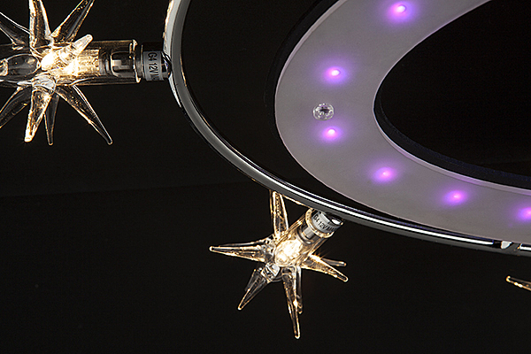 Потолочная люстра 4970 4970/11 хром/синий+красный+фиолетовый