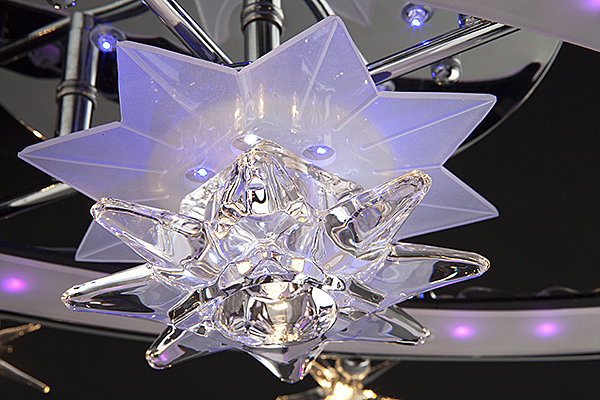 Потолочная люстра 4970 4970/11 хром/синий+красный+фиолетовый