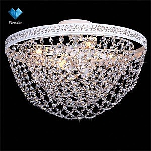 Потолочная люстра 3172 3172/6 белый с золотом /прозрачный хрусталь Strotskis