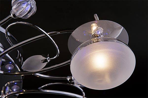 Потолочная люстра 5320 5320/9 хром/синий+красный+фиолетовый