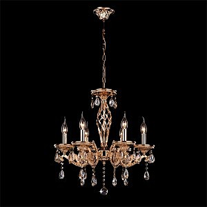 Подвесная люстра 3585 3585/6 золото/тонированный хрусталь Strotskis