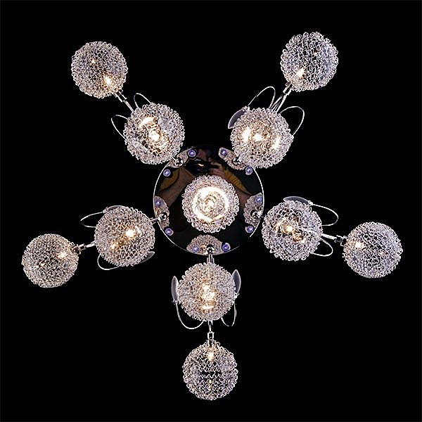 Потолочная люстра 5318 5318/11 хром/синий+красный+фиолетовый