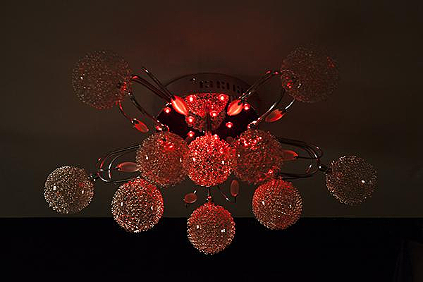 Потолочная люстра 5318 5318/11 хром/синий+красный+фиолетовый