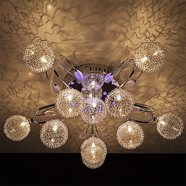 Потолочная люстра 5318 5318/11 хром/синий+красный+фиолетовый