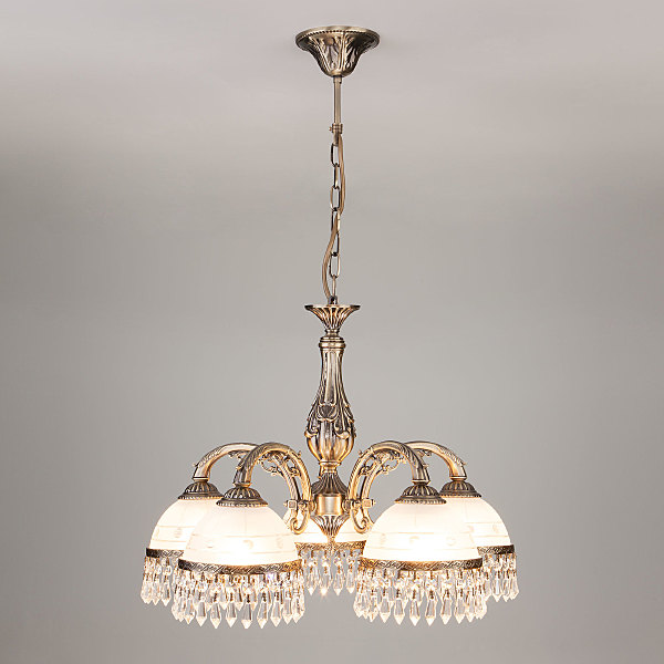 Подвесная люстра Lourence 22823/5 античная бронза