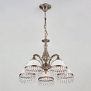 Подвесная люстра Lourence 22823/5 античная бронза