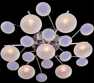 Потолочная люстра 5605 5605/7 хром/синий+красный+фиолетовый