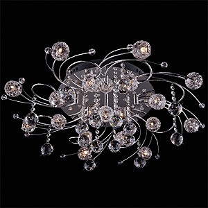 Потолочная люстра 85033 85033/17 хром/синий+красный+фиолетовый