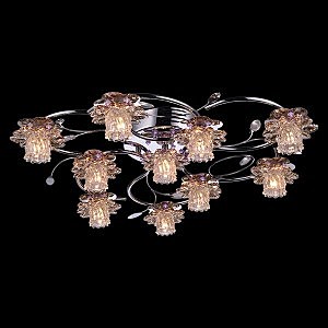 Потолочная люстра 4889 4899/10 хром/синий+красный+фиолетовый