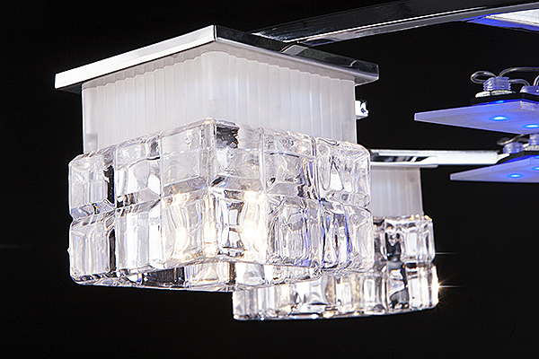 Потолочная люстра 4969 4969/7 хром/белый-синий+красный+фиолетовый