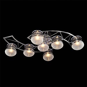 Потолочная люстра 4995 4995/7 хром/синий+красный+фиолетовый