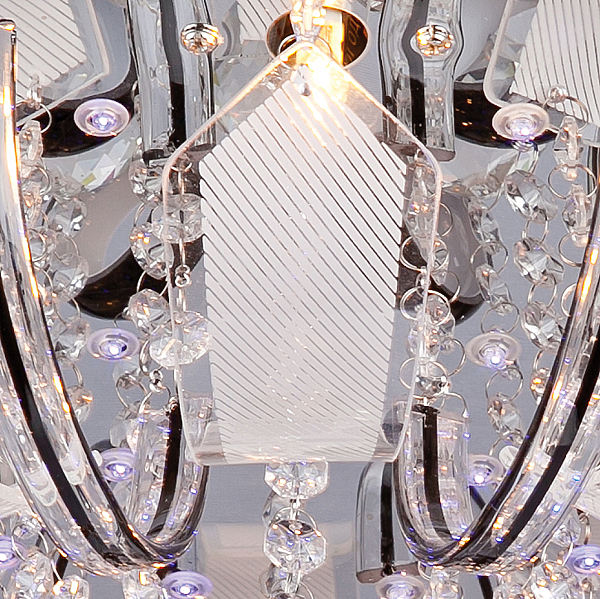 Потолочная люстра 5442 5442/10 хром/синий+красный+фиолетовый(G9)