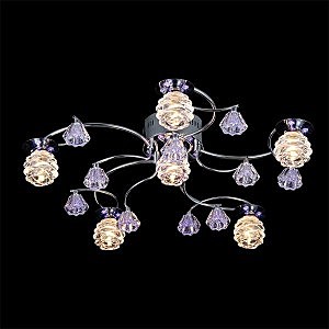 Потолочная люстра 80002 80002/6 хром/синий+красный+фиолетовый